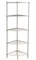 5-Shelf Steel Corner Wire Shelving Unit, 14"W x 14"D x 47"H, White